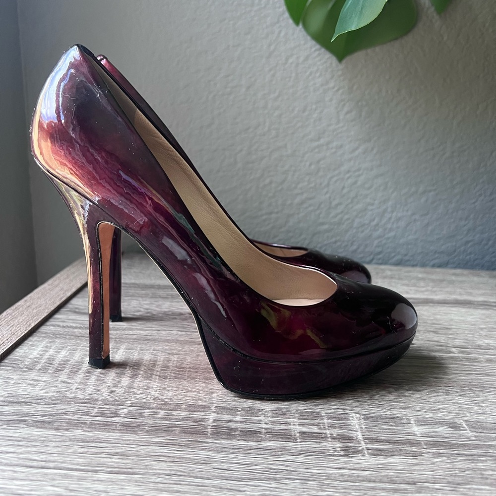 Joan & David wine colored pumps